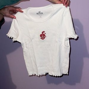 Basic cropped white baby tee